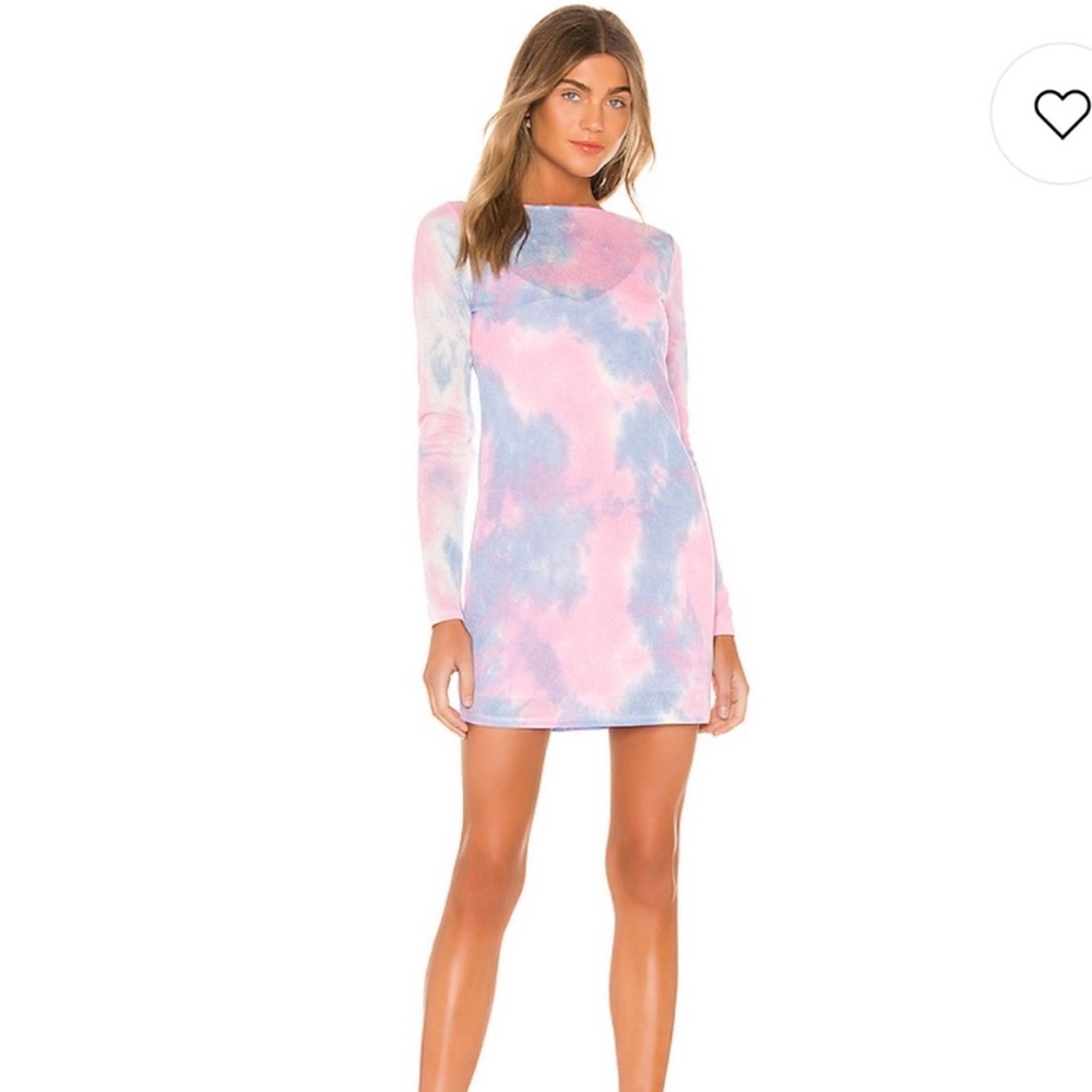 Lovers + Friends x REVOLVE Romi Pastel Tie Dye Long Sleeve Mini Dress